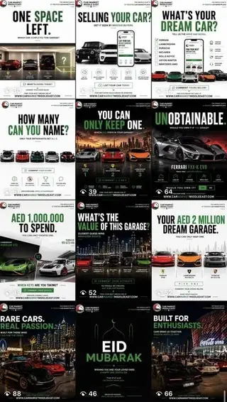 Car Market Middle East social media feed by Positively Adam