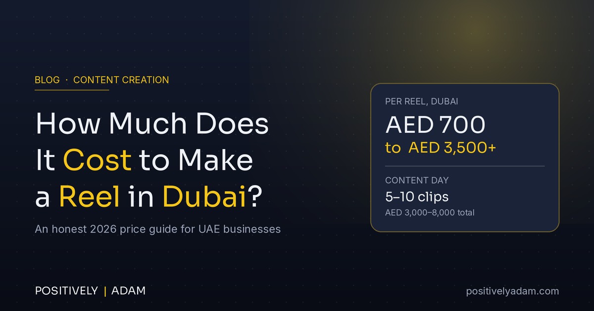 How Much Does It Cost to Make a Reel in Dubai?