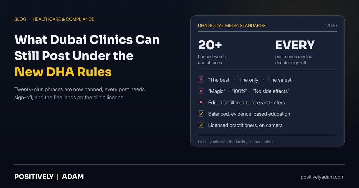 What Can Dubai Clinics Post on Social Media Under the New DHA Rules?