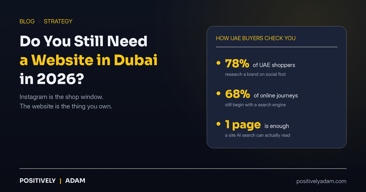Do You Still Need a Website in Dubai in 2026?