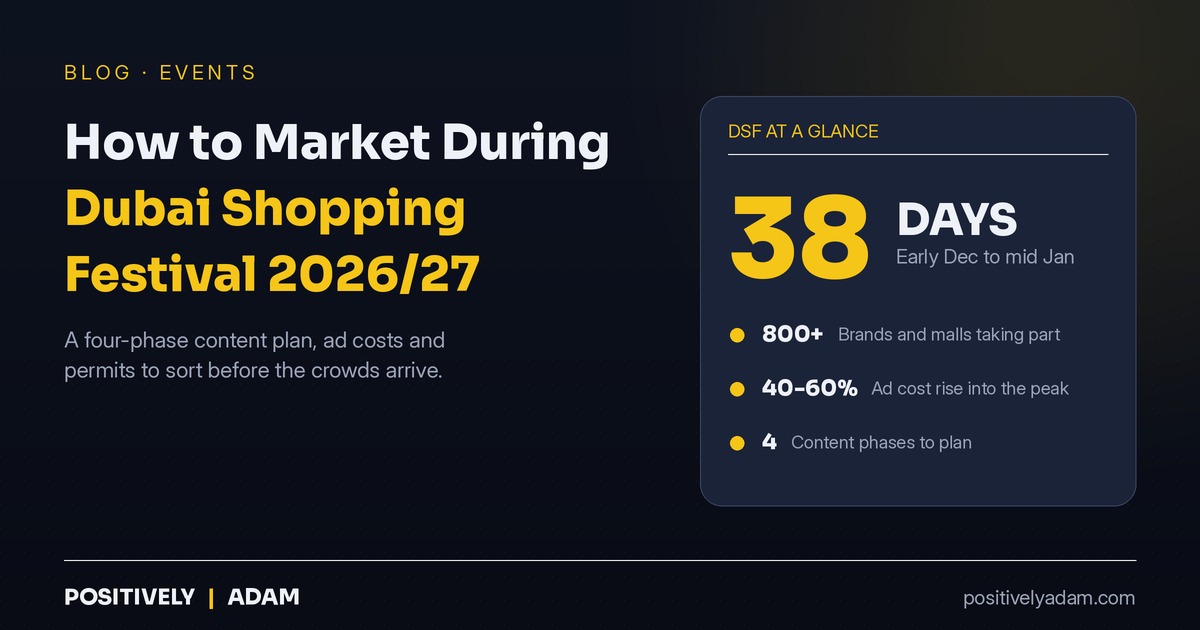 How Should Your Dubai Business Market During Dubai Shopping Festival 2026/27?